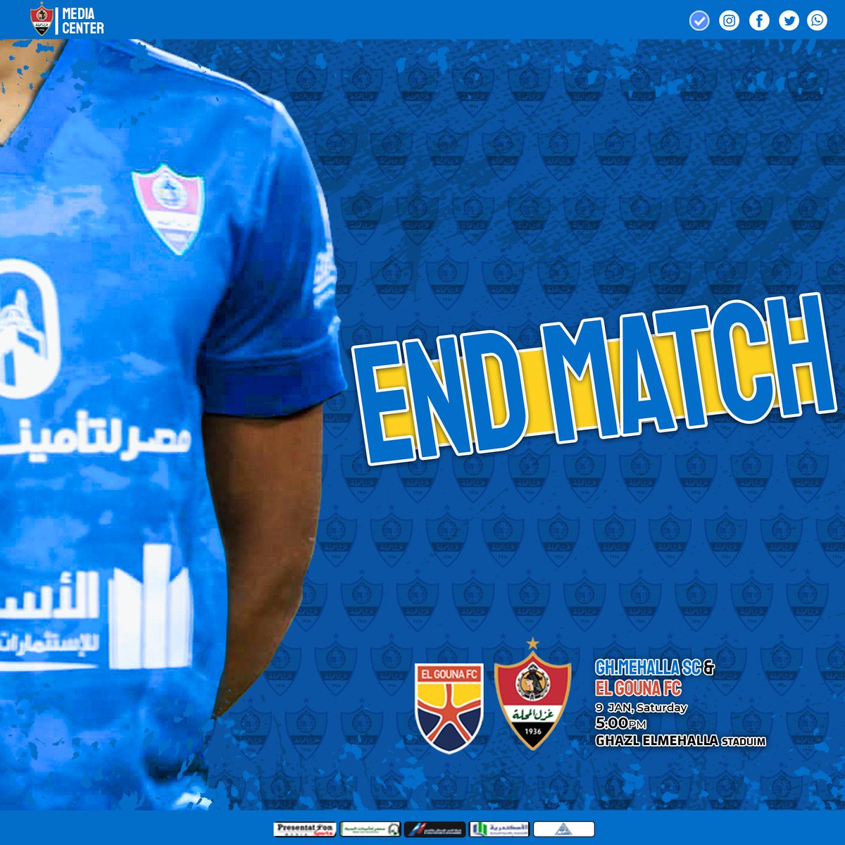 🔵 أنتهاء المباراة
⚫ غزل المحلة 0 - 0 الجونة
#شجع_الزعيم💙