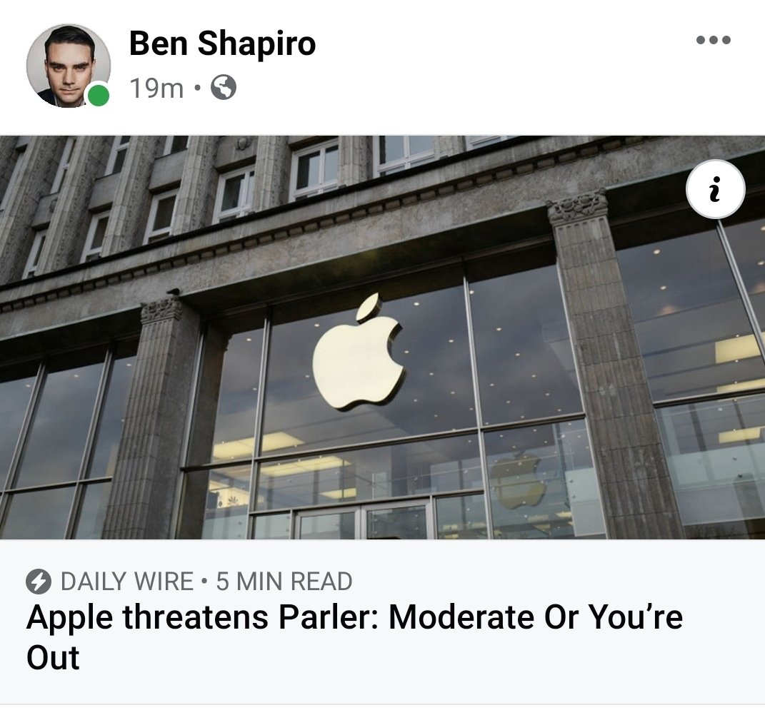 DerrickBurnsed's tweet photo. @ManosDeBravo @SamsungMobile Apple is probably going to get rid of parler https://t.co/pJB5N2DtdG