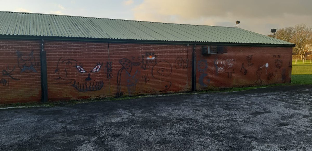 maghullfc's tweet photo. Devastated to see what has happened to the club over the last 24 hours. A warning for local residents in the area as appears this wasn’t their only stop 😡😡no football and added costs like this - if anyone has any information please let us know. Thanks https://t.co/Jry7YpFkcv