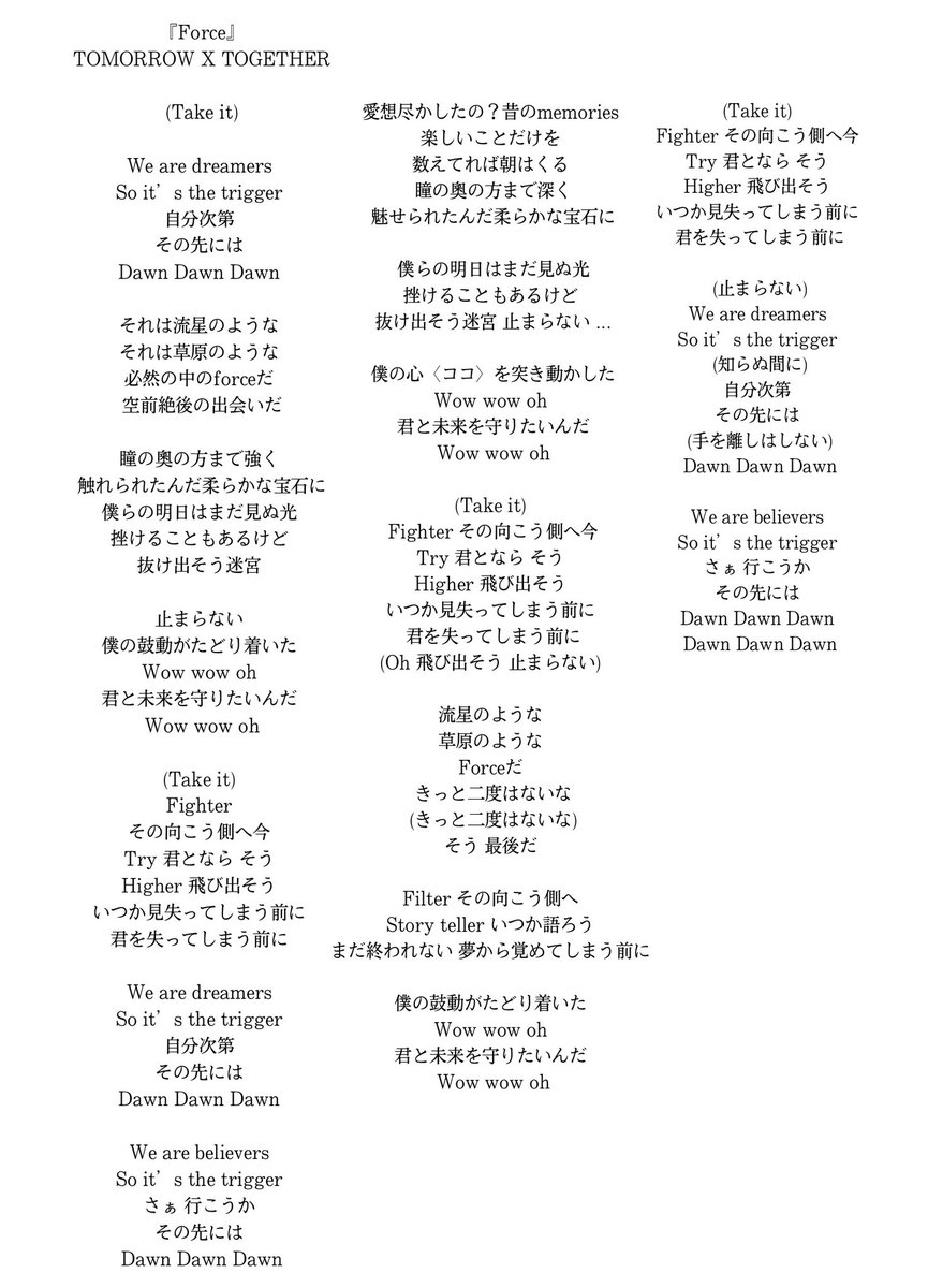 Force の感情分析 Nyakone