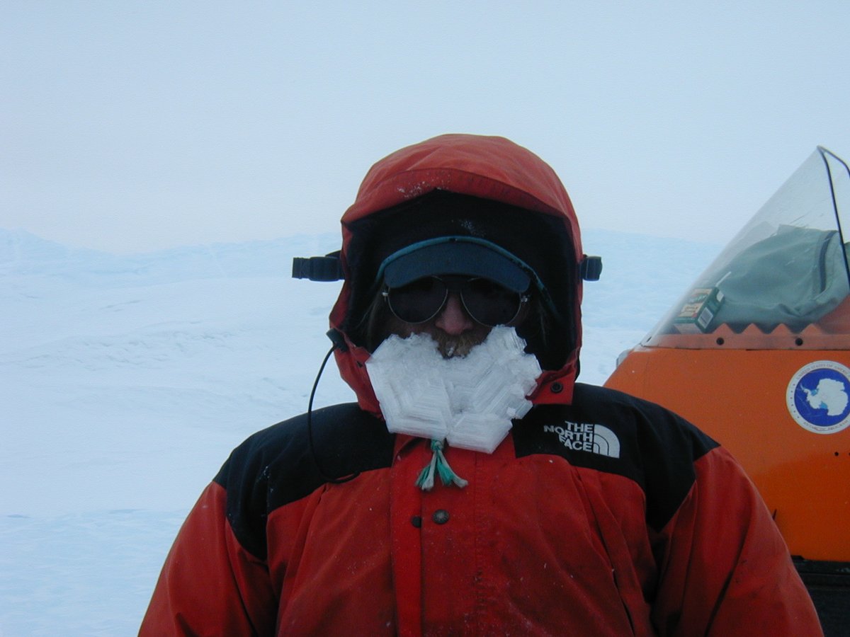1-9-2001  #ANSMET2000 field guide John Schutt with an interesting new beard.