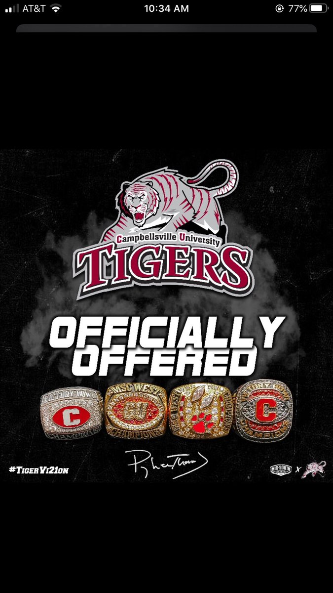 Corbin_M33's tweet photo. Blessed to receive an offer from the University of Campbellsville @jax_arnett @PerryThomasCU https://t.co/2MrDSx1ASq