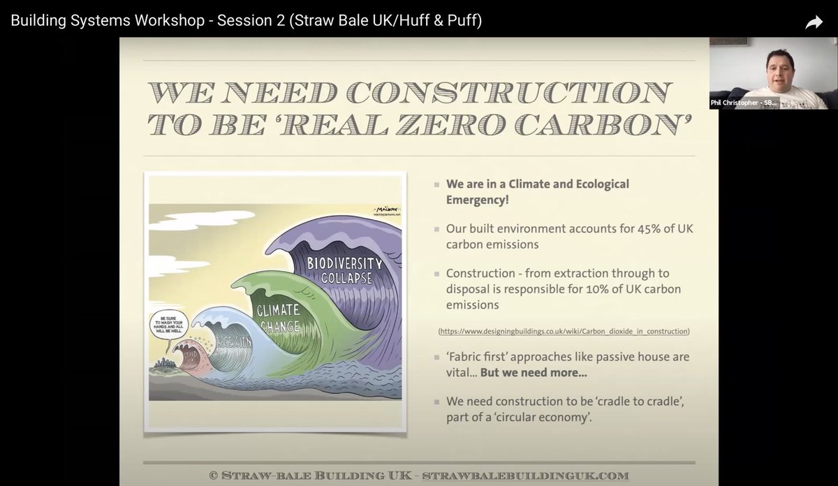 @StrawBaleUK Treasurer and <a href="/HuffPuffCons/">Huff and Puff</a> proprietor, Phil Christopher, took part in the <a href="/NSBRC/">NSBRC</a> Virtual Building Systems Workshop in December (2020). 

His presentation and the full programme of workshops is here:
strawbalebuildinguk.com/sbuks-video-pr…

#strawbuilding #online #workshop