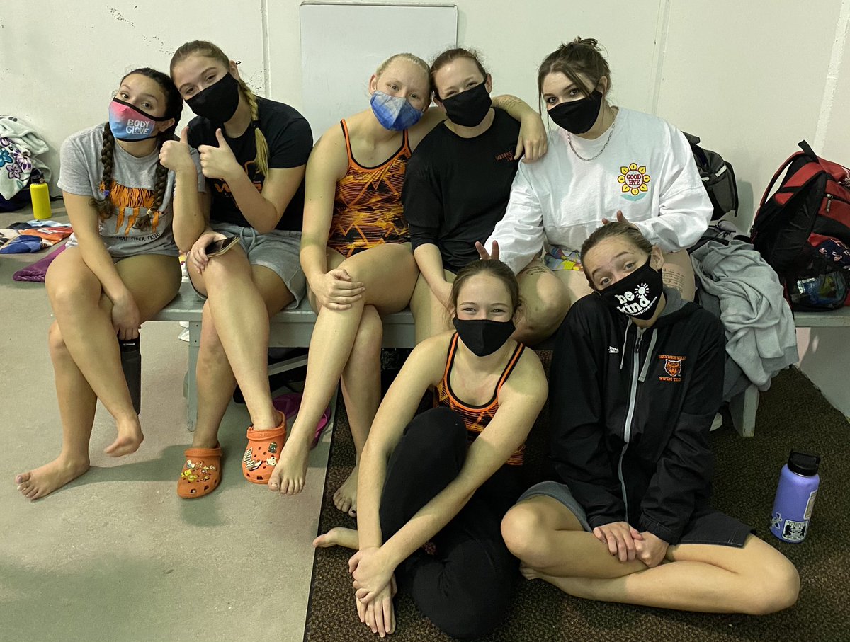 WHSTigerSwim's tweet photo. We may be one of the smaller groups here today, but we are mighty! #GoTigers #ozarkinvitational #WHSSwim #LadyTigers https://t.co/60OfwoR5Fe