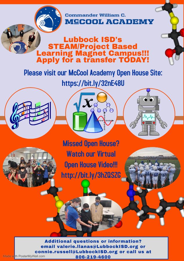 The transfer window is now open! Please visit buff.ly/3i2cHb9 #McCoolAcademy #onamission #WeAreLubbockISD