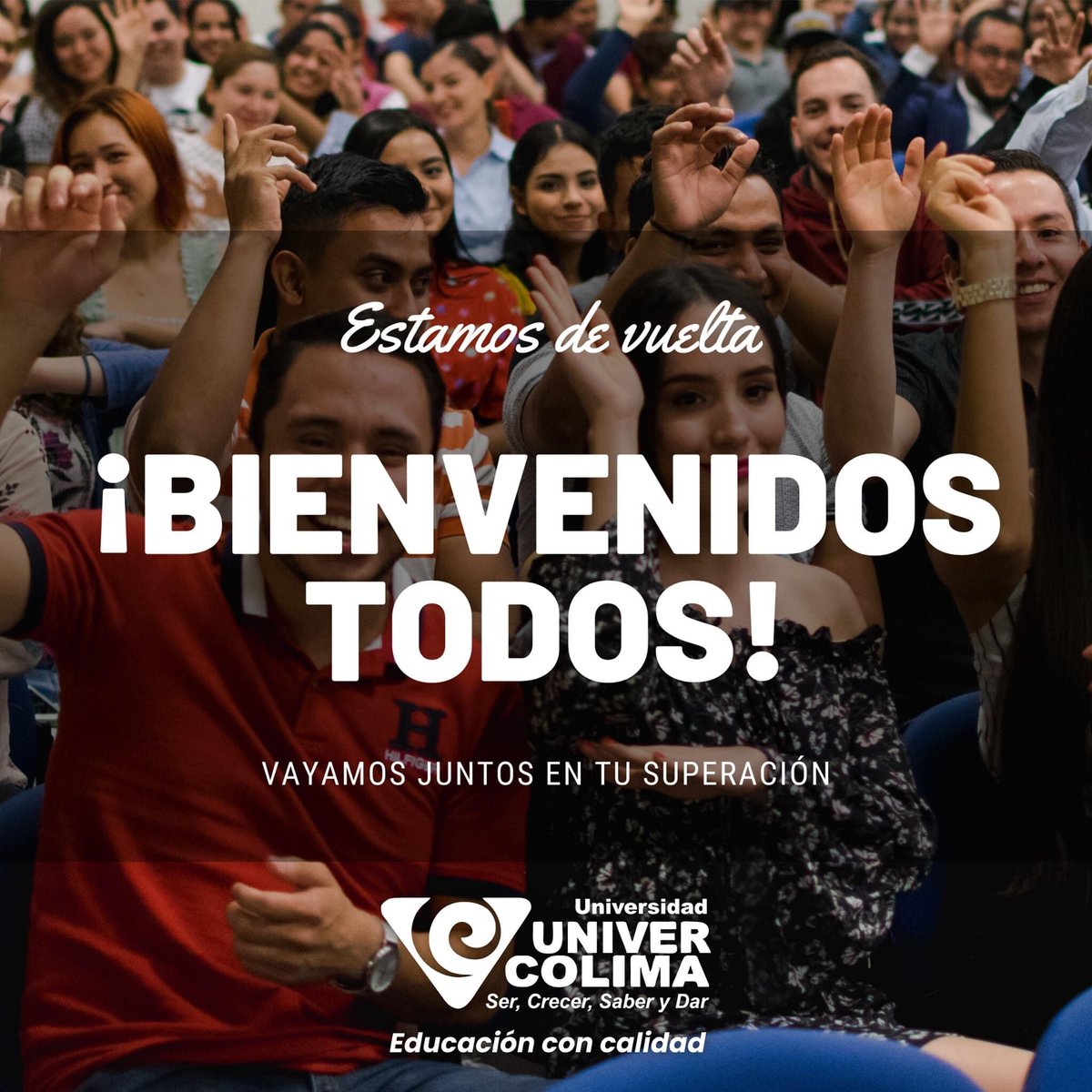 univer_colima's tweet photo. Bienvenidas y bienvenidos todos a este nuevo ciclo escolar, estamos ciertos de que será un año lleno de éxitos en su camino profesional. 🙌💙
Si aún no eres parte de nuestra comunidad #UniverColima, aún puedes incorporarte y ser parte de nuestra educación con calidad. https://t.co/a9swPrwUUk