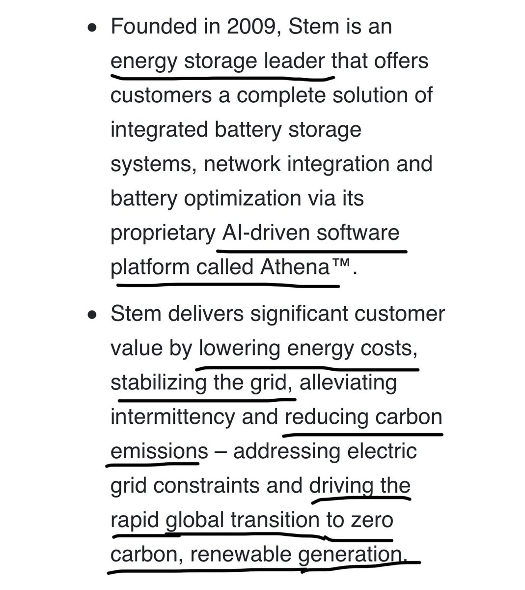  $STPK a bit more about Stem:- Invested in by Blackrock, among others- Significant value by lowering energy costs for customers- Will become  $STEM (expected to happen in Q1 2021)- Estimated equity value of $1.35b when the transaction closes