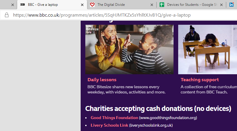 Thanks to being featured on BBC's Make a Difference page, we are receiving lots of cash donations to buy devices for disadvantaged students! Here's the link if would also like to donate and help us get more devices to students being left behind - virginmoneygiving.com/fund/the-digit…