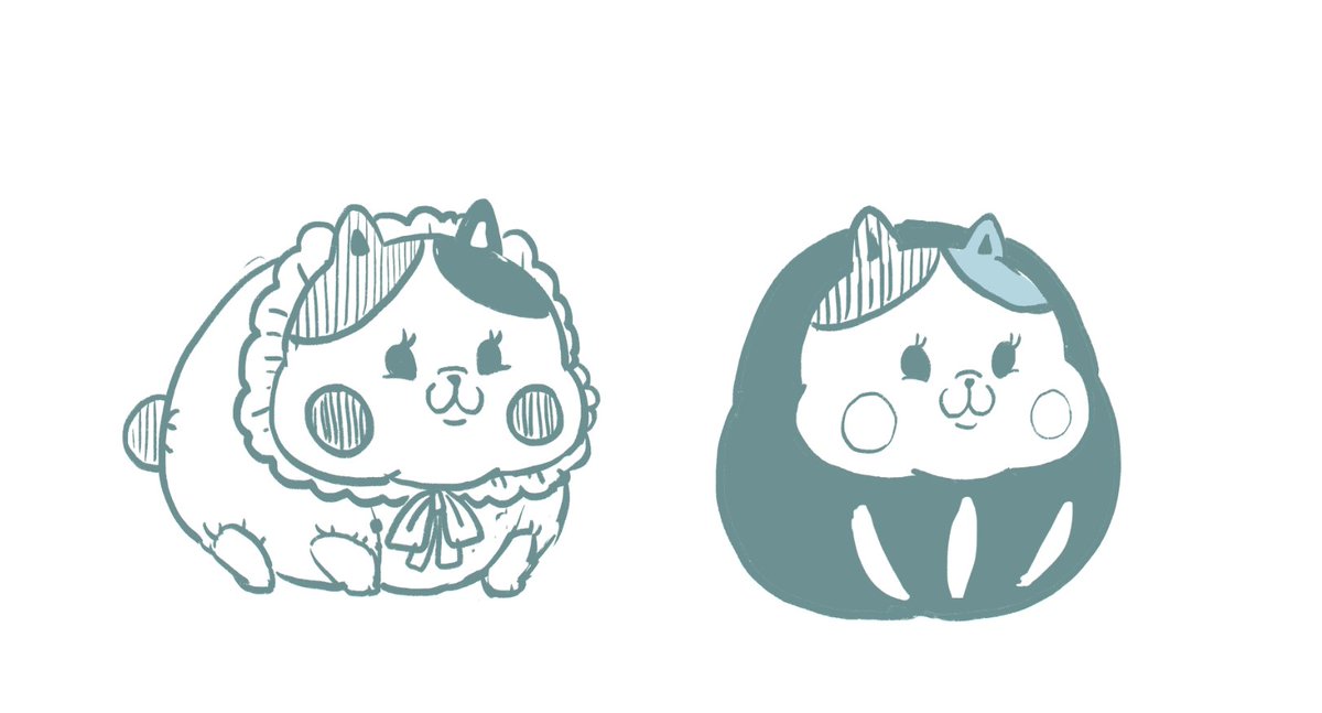 ট ইট র 暇トルネ 赤ちゃんファットキャット描こうと思ったら 最終的にだるまになったやつ Ff14