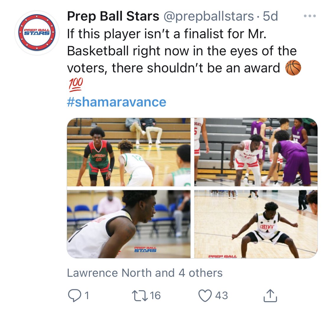 6’2 PG Shamar Avance (2021) has following stats for #1 ranked &amp; undefeated Lawrence North

18 PTS Vs #13 Warren
27 PTS Vs #5 Crispus Attucks
28 PTS Vs #14 Gary West
23 PTS Vs #10 Fishers
23 PT Vs #1 Moeller
18 PTS Vs #8 Hammond

HE HAS JUST 2-3 OFFERS!

Plenty vouching for him ⬇️