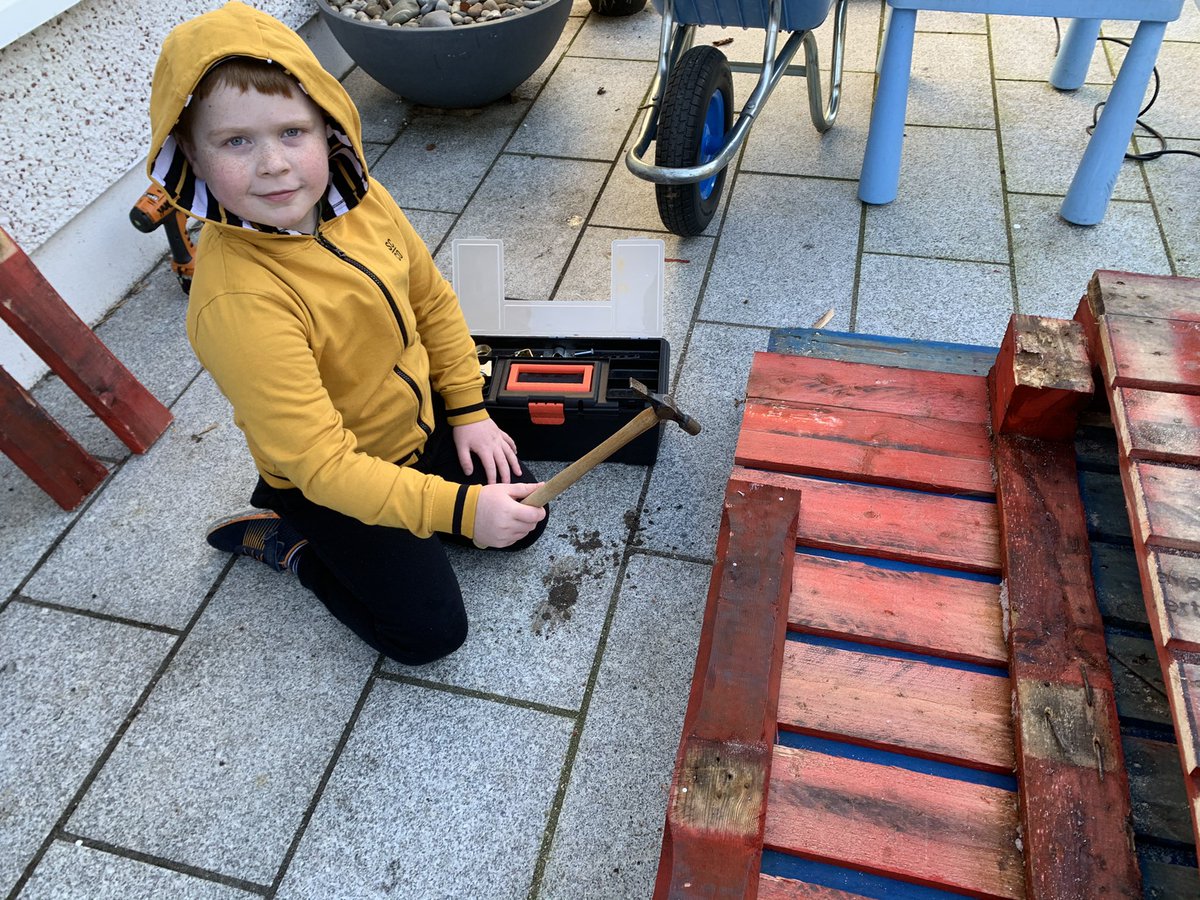 Removing the blocks was pretty easy just a few whacks with the lump hammer and used the pry bar. Now to nail the board we cut off earlier onto the back of the narrower section.
