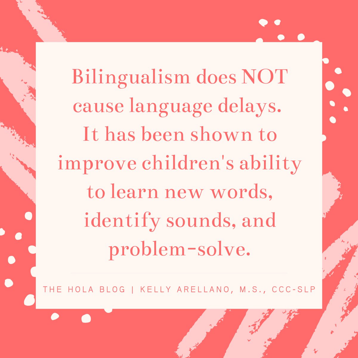 TheHolaBlog's tweet photo. Moving into 2021, let’s make it a habit to promote the acquisition of multiple languages for all children regardless of their perceived (dis)ability or socioeconomic status.  #SLP #slpeeps #bilingual #bilingualeducation #bilingualteachers #duallanguage #dll https://t.co/pvIrtx8nI0
