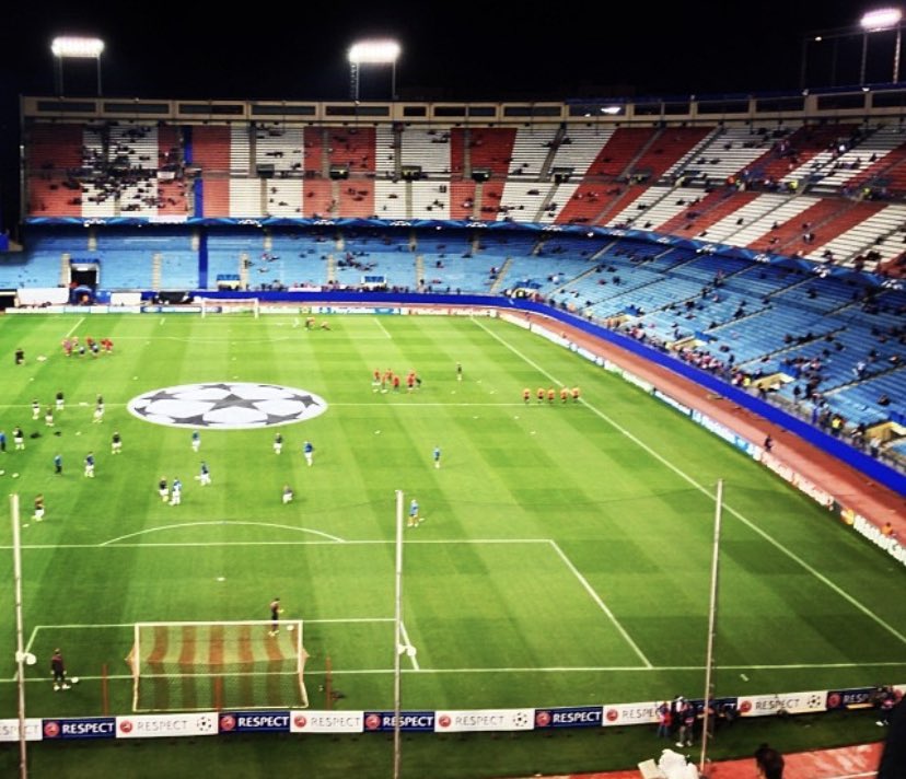 The Estadio Vicente Calderon. Absolutely magnificent - this was against Austria Vienna in the Champions League. Also a perfect place to pub crawl your way back into town