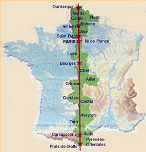 La 3eme pyramide se situe au centre de la France. La méridienne est tracée selon une géographie sacrée, décortiquée sur les cartes
