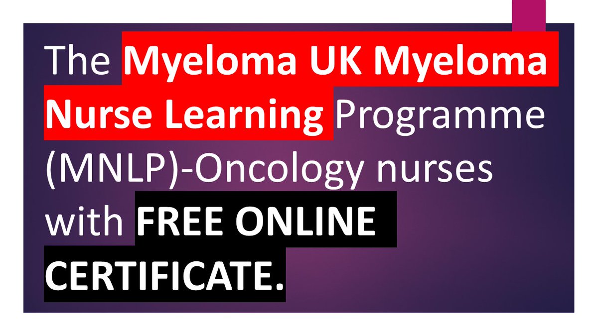 Posted on Jan 5, 2021
The Myeloma UK Myeloma Nurse Learning Programme (MNLP).- For NURSES-CLICK ON LEARN MORE -…hinurses-nursing-school.business.site