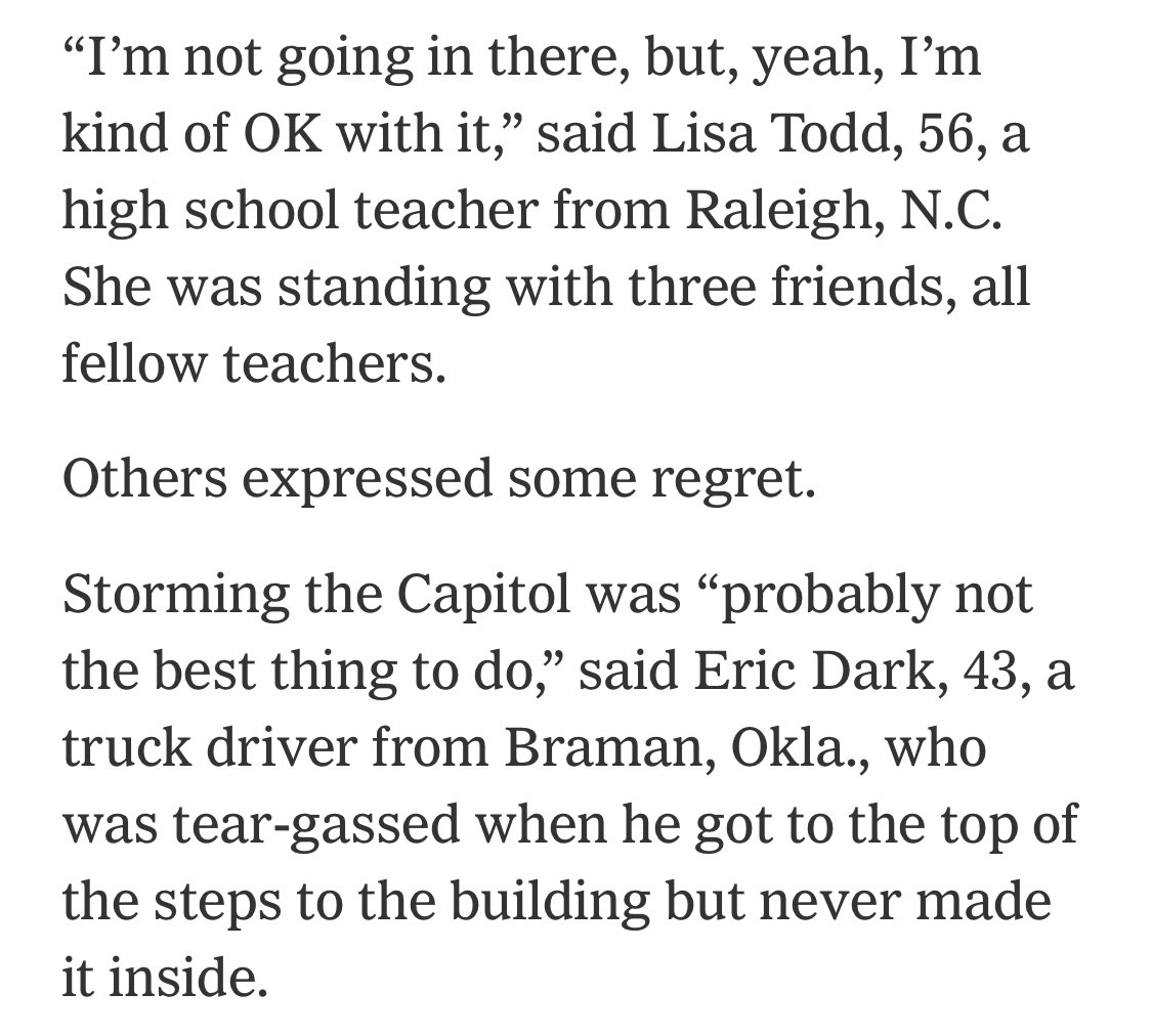 Thinking about how other media outlets such as the  @nytimes consistently chose to paint the mob as one-dimensional working class protesters who got out of hand, rather than focus deeper on the militant planning, the bombs that were found, etc.