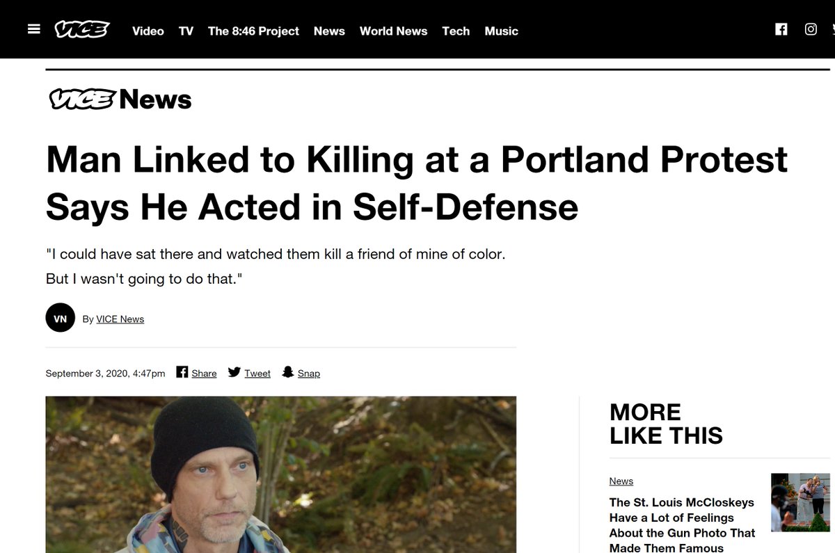 ANTIFA orchestrated an execution on a member of Patriot Prayer last year, with lookouts & video, while the shooter got interviewed by VICE, giving them valuable PR cover. Nobody talked about how he was radicalized or how dangerous rhetoric was killing people.