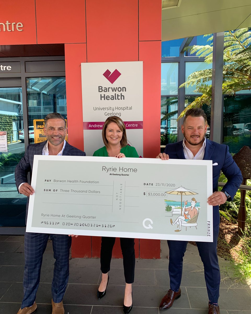 𝙉𝙤𝙬 𝙬𝙚 𝙡𝙤𝙫𝙚 𝙖 𝙗𝙞𝙜 c𝙝𝙚𝙦𝙪𝙚 𝙥𝙝𝙤𝙩𝙤!

Sending a shoutout to Ryrie Home for donating $3,000 to the Barwon Health Foundation! 

#BarwonHealthFoundation #BarwonHealth