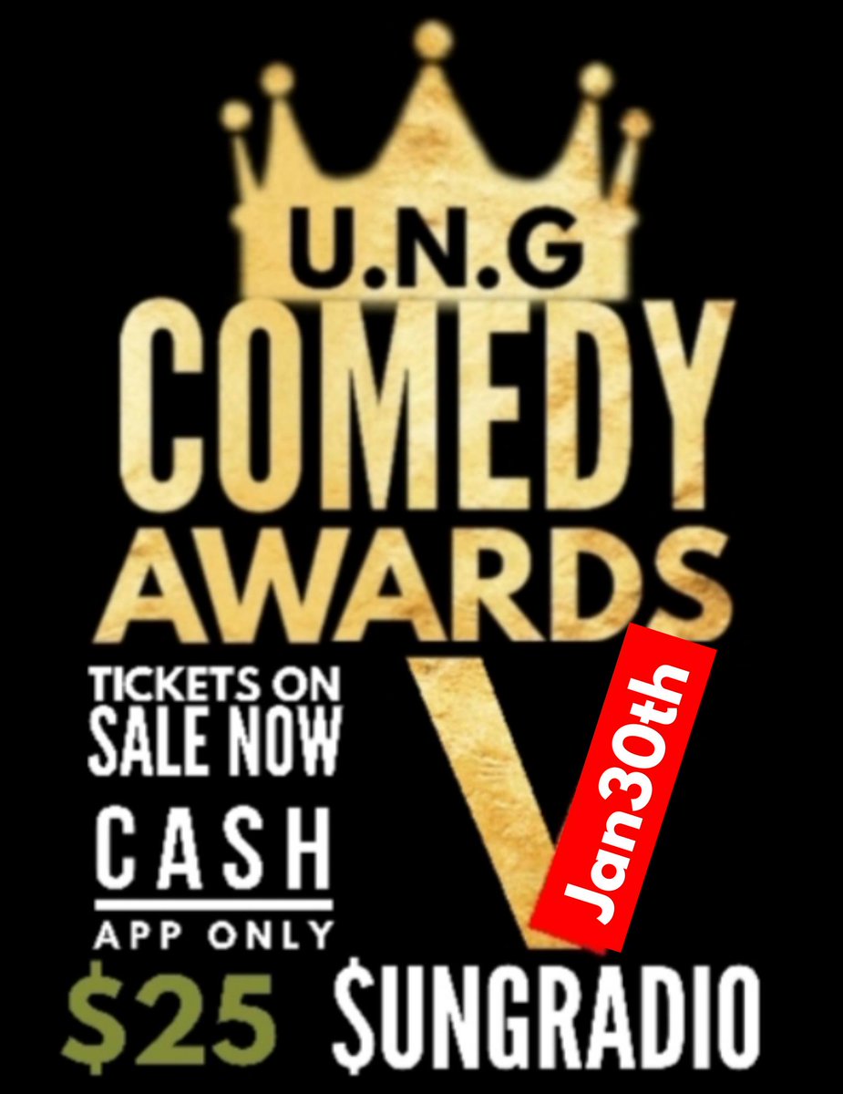UNGRADIOSTATION's tweet photo. Check Us Out #Jan30th For The 2021 #UngComedyAwards5 Hosted By #TcComedian Live Stand Up By #KeithLookAroundMorris #TamikoKirkland #TreLuv @kanishaiscomedy Plus More. Red Carpet Event Hosted By @LanceGardnerPro Music Provided By @djeclipse81 Join Us On All Platforms https://t.co/1oH2r02jVu