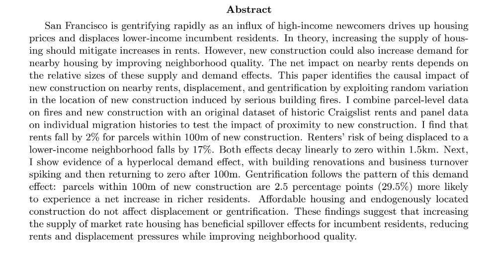 What he really seems concerned about is the costs of moving, and preferences for location as well as the housing itself. It's not exactly like economists ignore those. But sure, it's something to worry about, and something only empirical studies can tell us about.