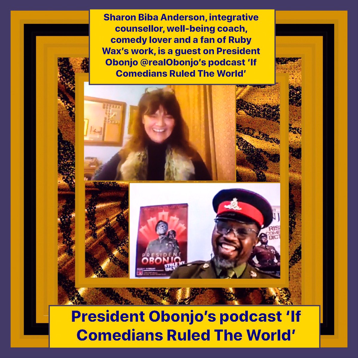 sanshui596's tweet photo. Sharon Biba Anderson #Space2BeUK, integrative #counsellor, well-being coach, #comedy lover &amp; fan of #Rubywax’s work, is a guest on #realObonjo’s #podcast ‘#IfComediansRuledTheWorld’

#django #juba #pune #podcasts #podcaster #battersea #harrow #wimbledon 

https://t.co/BDJTRsMd6d https://t.co/DEBEiw7x5S
