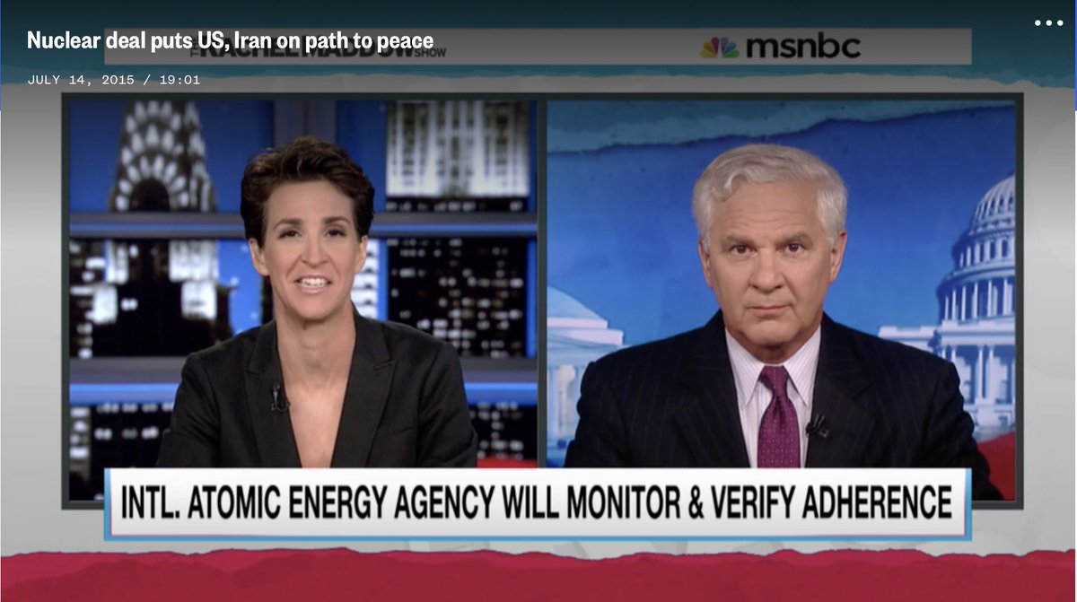 Five years ago, @maddow, @Cirincione and myself discuss war costs and the importance of the #JCPOA.