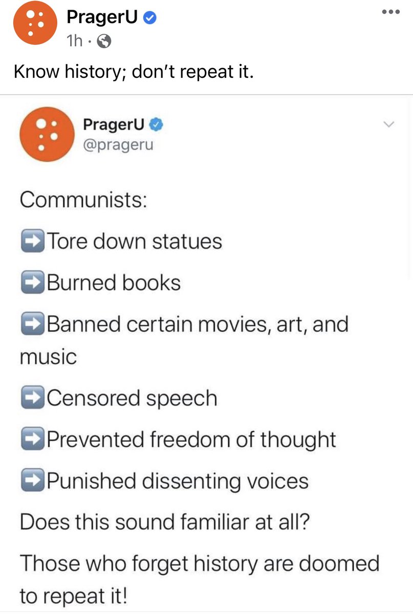 Further we need to remove  @prageru from any and all ability to influence our kids and those teaching them. This is literal fascist propaganda being spread by  @prageru indoctrination to our children.