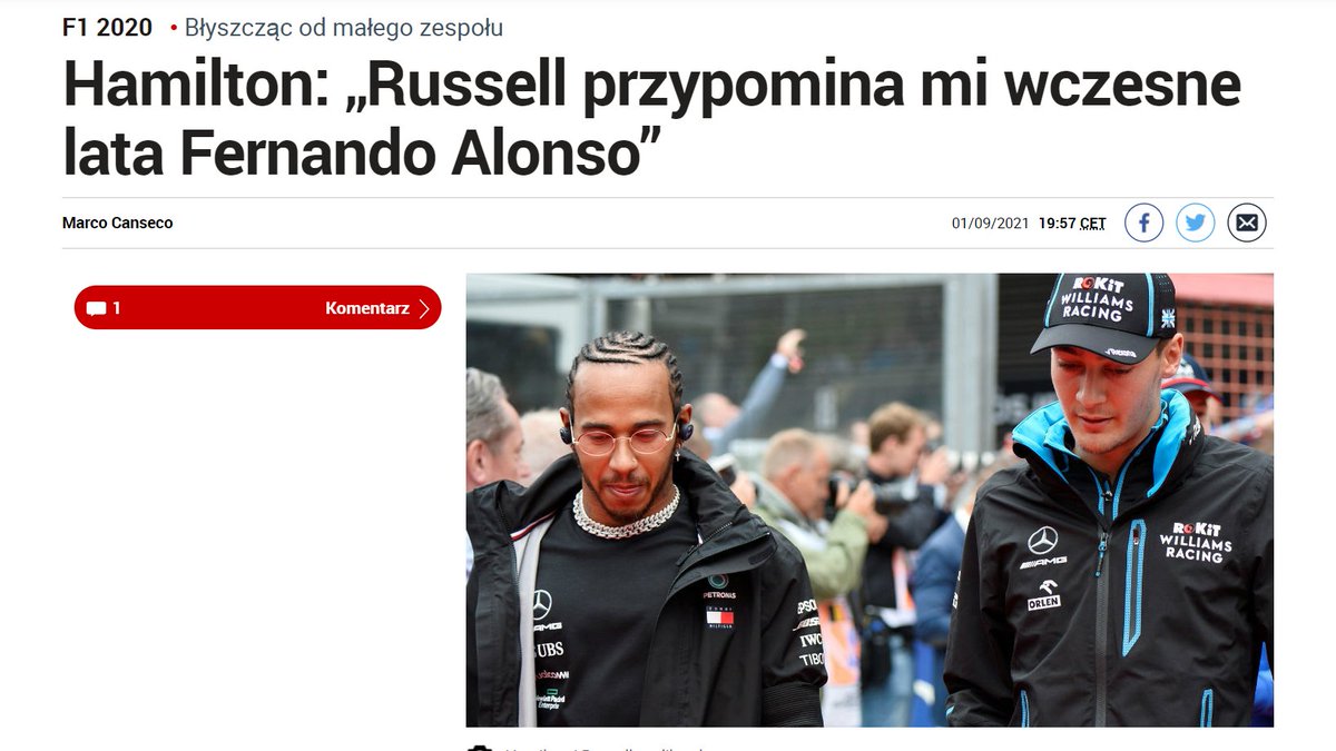 The_Pocisk's tweet photo. G. Russell przypominający F. Alonso?
Ciekawe z której strony? 🤔
#F1PL #RussellF1 #HamiltonF1 https://t.co/ZYH82Dbari