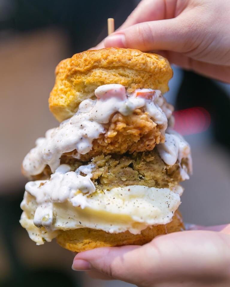 Last call for our delicious Holiday Biscuit loaded with Fried Chicken, Mashed Potatoes, Stuffing, Cranberry &amp; Gravy!
chewiesbiscuitco.com