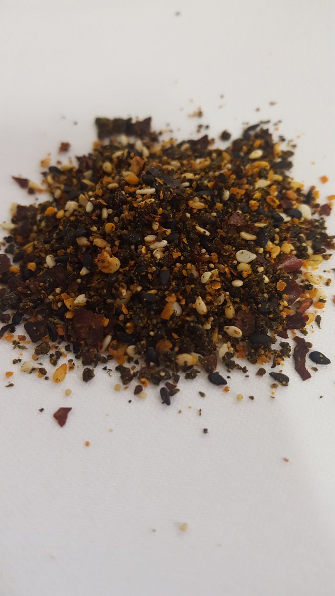 Working on a little shichimi togarashi with some Wicklow kelp &amp; laver seaweed &amp; Alexander seeds....