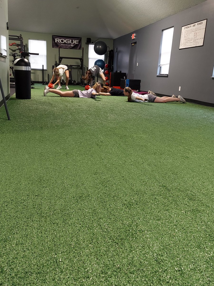 MMiller22IA's tweet photo. After two games last night, these @TGLions_Academy 05 girls are back at it. Strength and conditioning with Coach Johan. Time to recover. #TrainAtlasStrong #SoccerPlayers #InjuryPrevention https://t.co/jP6taXHQQq