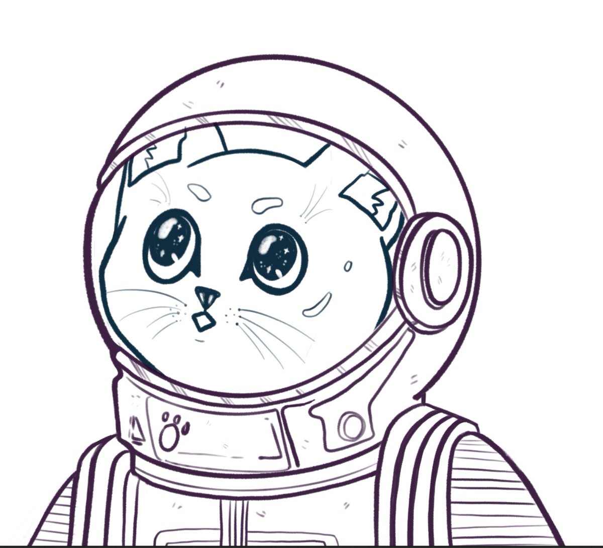 cyybells_'s tweet photo. Nyastronaut 🚀

#digitalart #illustration #illustrationart #artwork #procreate #artistsontwitter #cats #smallartist https://t.co/zt8PYQnMkN