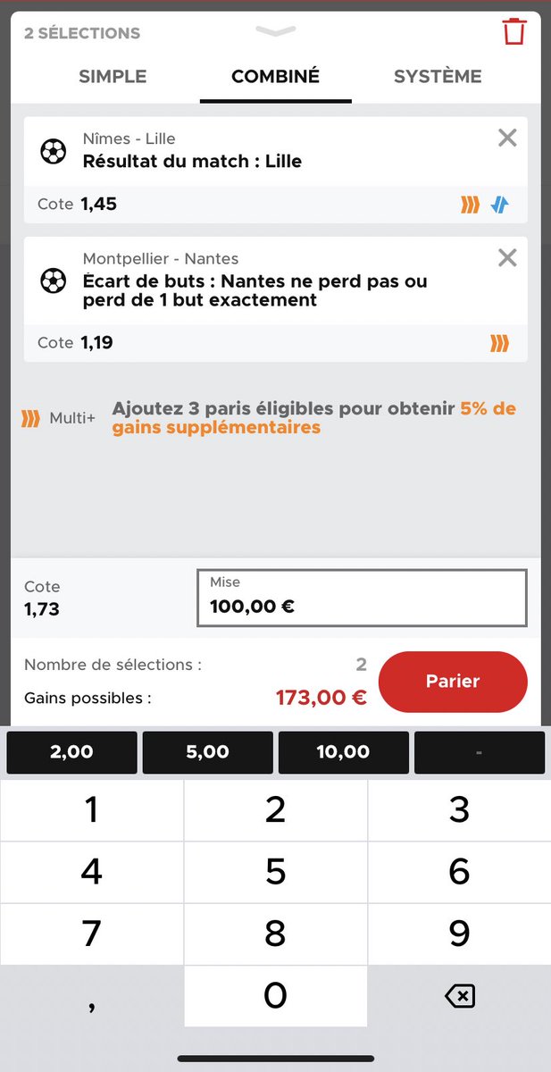 pronos_rx's tweet photo. ⚡️Safe du soir⚡️

⚽️🇫🇷:21h00: Lille (1,45)
⚽️🇫🇷:21h00: Nantes ne perd pas ou perd de 1 exactement (1,19)

Cotes totales 1,73 📊

♻️/❤️ si tu soutiens!!💪

#TeamParieur https://t.co/codbLcqDOa