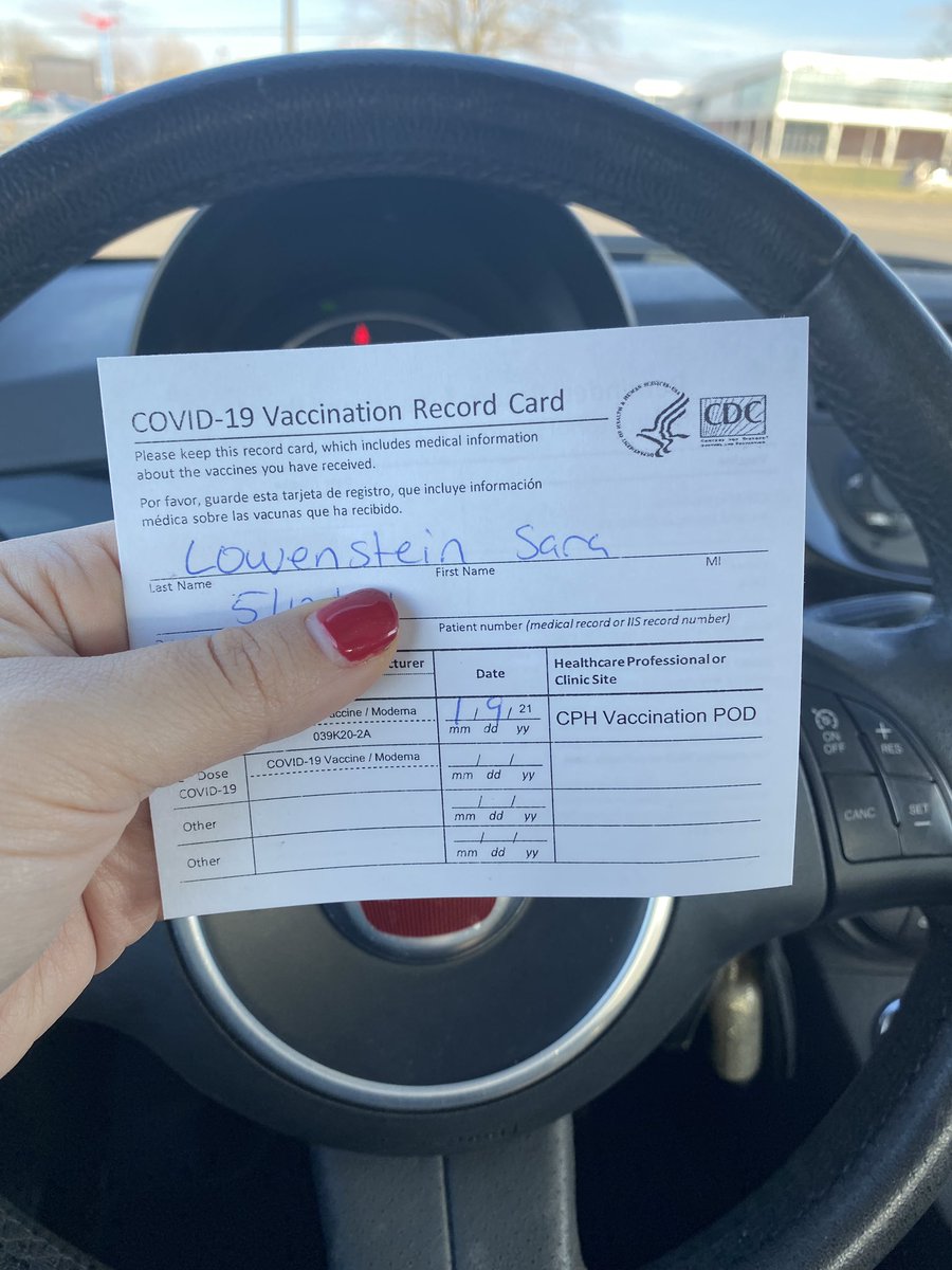 Sara_J_Long's tweet photo. For the health of my family, friends and community, proud to be a healthcare worker today. Kudos to #ColumbusPublicHealth for making this such a seamless process. https://t.co/2xbw0AaKFY