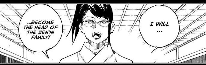 With her being banished from her own family, Maki’s goal as Jujutsu Sorcerer is to be the strongest. So she can be the head of the Zenin Clan, because she resented the way that they treated those with no curse energy like her.