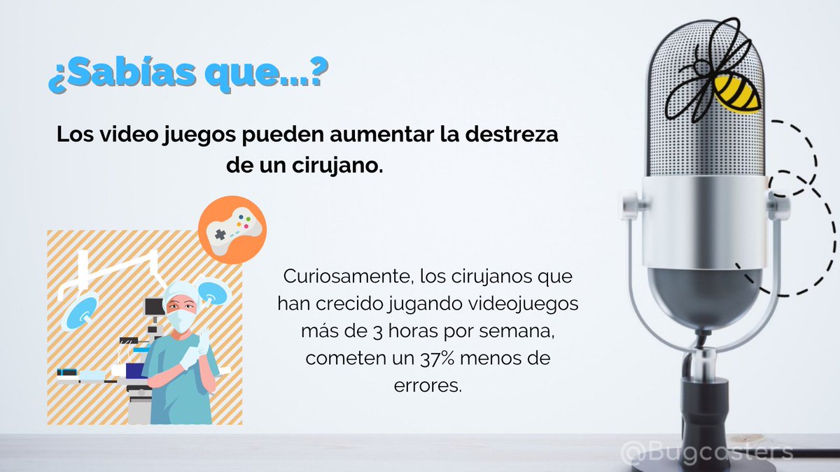bugcasters's tweet photo. ¿Eres gamer o conoces alguien que lo es? Déjanos contarte que tienes buenas probabilidades de ser exitoso en el campo de la medicina. 🎮 + ⚕️ = 🙌

#SabíasQue #Podcast #Bugcasters #FelizSabado #Gamers #Medicina #Tecnología https://t.co/LBl9DL7dqG