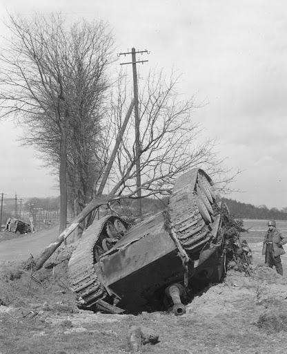 [14 of 19]Point 4: We had better mobility (many will debate us here). Remember the Rick Atkinson line: "In battle, topography is fate." The Germans were trying to cross Class 20 bridges over bad/narrow Belgium roads with 70-ton tanks. Bridges collapsed, tanks flipped, got stuck