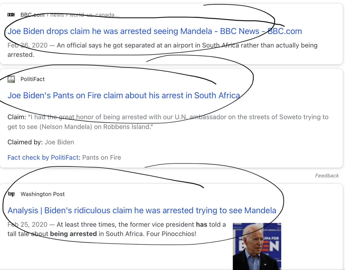 larryelder's tweet image. Dear @Jack,

@JoeBiden has lied FOR DECADES about his &quot;civil rights&quot; record of WEEKLY efforts to desegregate cafes/theaters in Delaware; he got arrested in SAfrica trying to visit Nelson Mandela; NAACP endorsed him in EVERY campaign (real number=0). ALL LIES!

JOE&apos;S NOT BANNED?!?