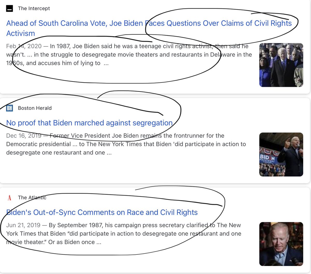 larryelder's tweet image. Dear @Jack,

@JoeBiden has lied FOR DECADES about his &quot;civil rights&quot; record of WEEKLY efforts to desegregate cafes/theaters in Delaware; he got arrested in SAfrica trying to visit Nelson Mandela; NAACP endorsed him in EVERY campaign (real number=0). ALL LIES!

JOE&apos;S NOT BANNED?!?