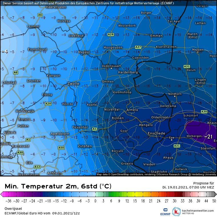 👉 De oper van ECMWF gaat diep de winter in! Volgende week een pak #sneeuw van 10-20 cm, gevolgd door zeer strenge vorst. Ik post dit niet vanwege de hoge betrouwbaarheid, maar wél omdat dit kaartjes zijn voor het archief. We zien ze tegenwoordig niet vaak meer zo voorbij komen!