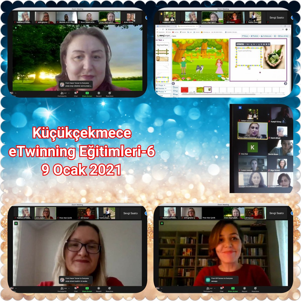 Küçükçekmece İlçe Milli Eğitim Müdürlüğü eTwinning  Eğitimlerinin 6.sını tamamladı.Seda Göçhan ve Elif Dursun ögretmenimizin ödüllü proje sunumlarını yaptığı webinarımızda, İlçe Mentörümüz Arsez Akgüngör storyjumper web2 aracı kullanımını anlattı. <a href="/eTwinning_ist/">eTwinning İstanbul</a> <a href="/KucukcekmeceMeb/">Küçükçekmece İlçe Millî Eğitim Müdürlüğü</a>
