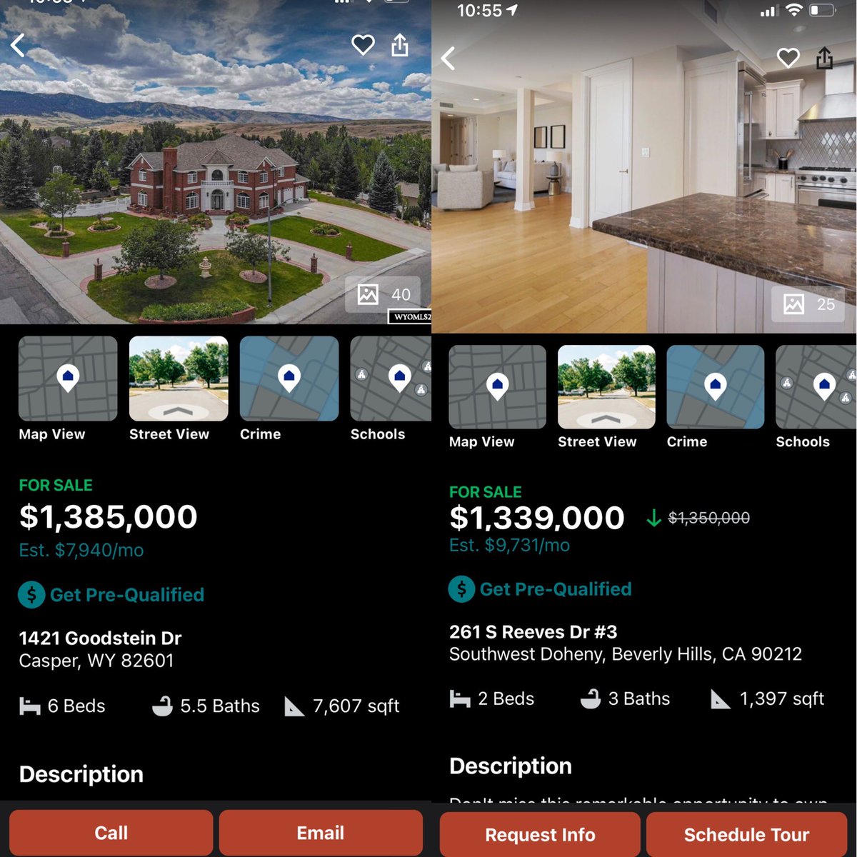Aloicious3's tweet photo. What $1.3 mil in Casper, Wyoming can get you vs. what $1.3 mil in LA can get you 🤦🏼‍♀️😩 love that. https://t.co/Rf8g2JIXHy