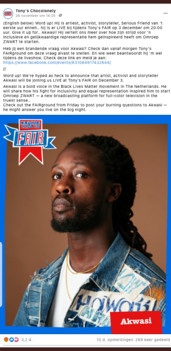 marcomout's tweet photo. #Akwasi gaat op zwart.

Dief met grote bek, die journalisten bedreigde. En nog wat anderen.

Nu @TonyChocolonely , wat doen jullie? https://t.co/i8zG6dHCYK
