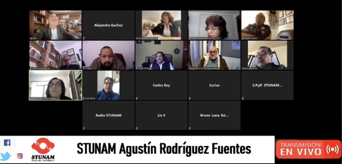 Pleno Comité Ejecutivo 
•Lectura y aprobación del Acta de la Sesión Anterior.Balance de la situación actual.Documentos y temas pendientes.Política Nacional.Asuntos Generales 
#STUNAM
#ConoceTuSindicato 
#LaPluralidadEsNuestraFuerza 
#UnidosVenceremos #PlenoComitéEjecutivo