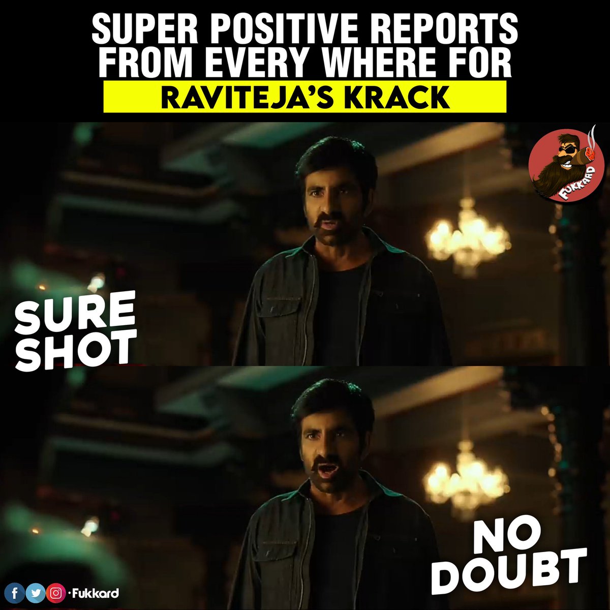 MusicThaman's tweet photo. SURE SHOT NO DOUBTS ❤️!! #KrackFromToday #KrackMovie 
#krackbgm 🥁🏆 https://t.co/dZNq7LDY3r