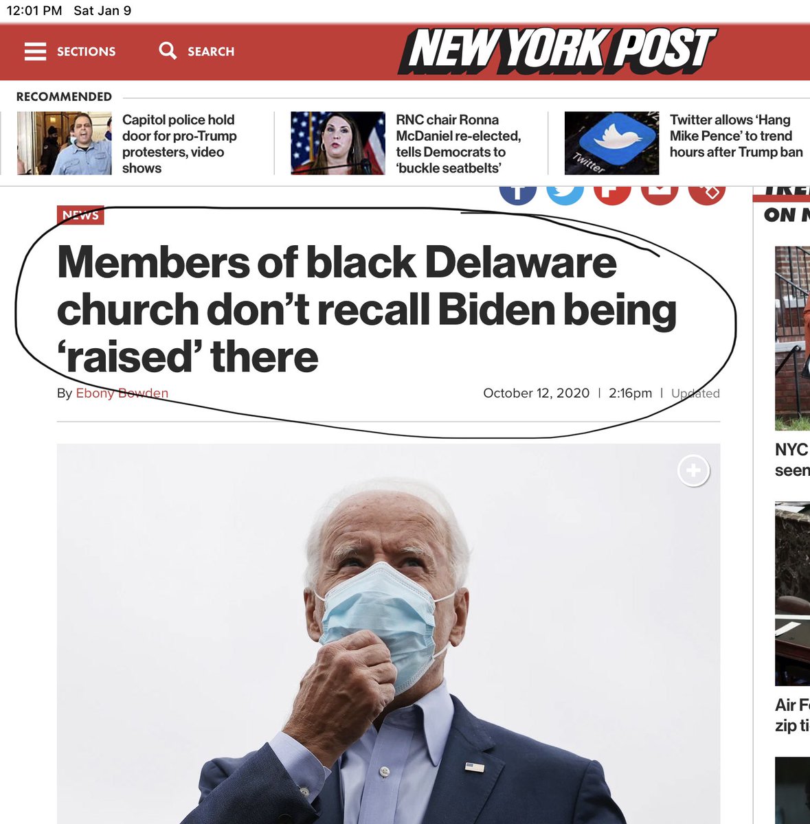 larryelder's tweet image. &quot;I got raised in the black church. We would go sit in Rev. Herring&apos;s church (in Wilmington, Delaware) sit there before we&apos;d go out, and try to change things when I was a kid in college and in high school.&quot;
--@JoeBiden, 2019

JOE&apos;S NOT BEEN BANNED?!?

#BigTechCensorship
