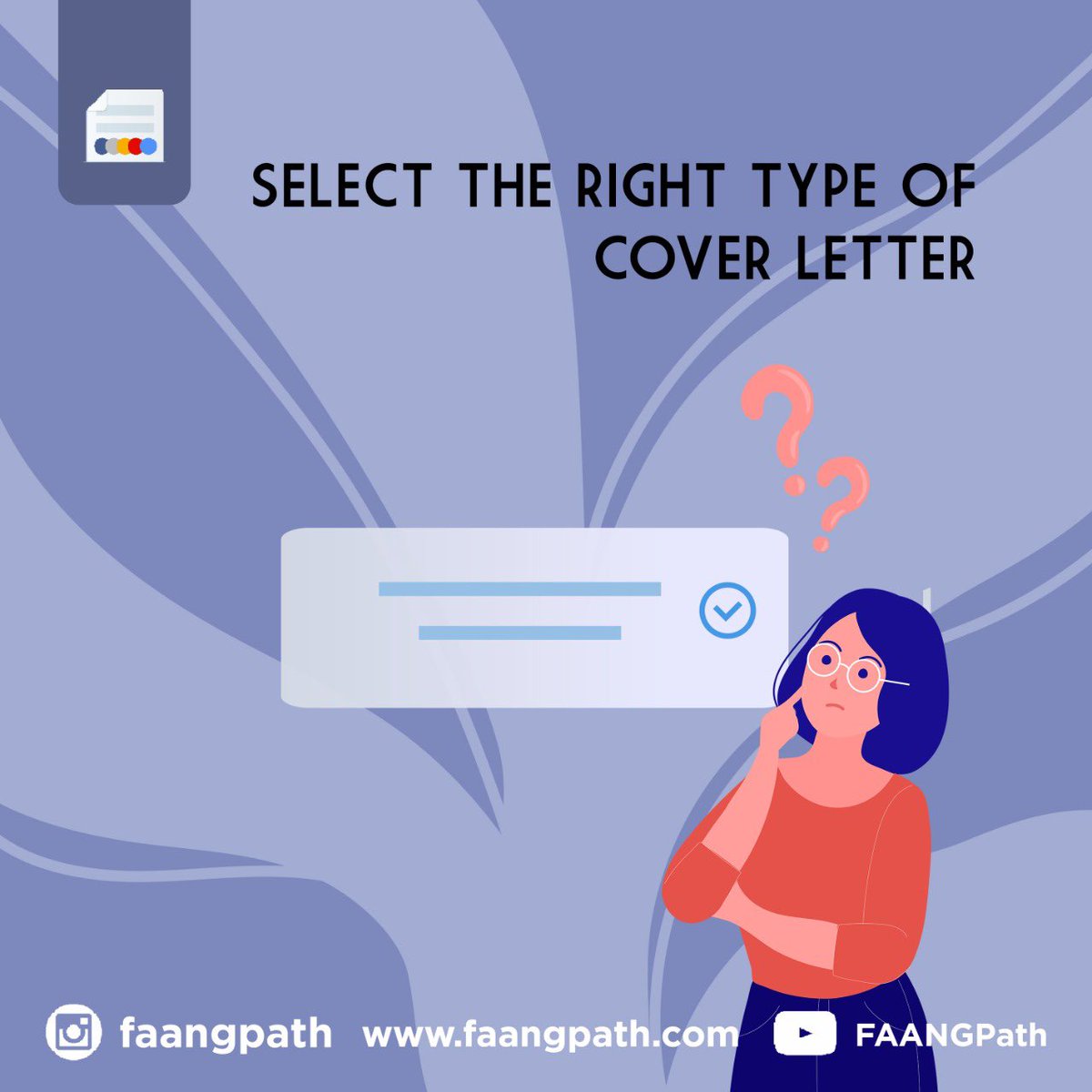 careerflow_ai's tweet photo. Writing a well-crafted cover letter is as important as a well-written resume! 🙄
#FAANGPath is here with some basic differences in the kinds of cover letters that are there! 🥳
#resume #jobsearch #cv #jobs #career #job #resumetips #hiring #coverletter #application #interview https://t.co/a2SKuwTV6P
