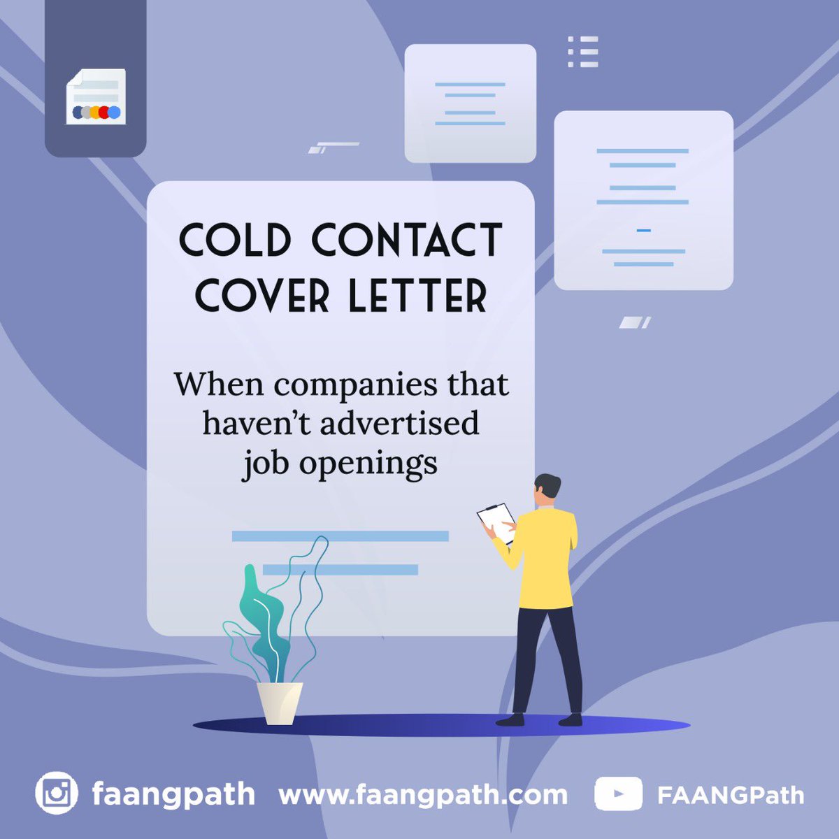 careerflow_ai's tweet photo. Writing a well-crafted cover letter is as important as a well-written resume! 🙄
#FAANGPath is here with some basic differences in the kinds of cover letters that are there! 🥳
#resume #jobsearch #cv #jobs #career #job #resumetips #hiring #coverletter #application #interview https://t.co/a2SKuwTV6P