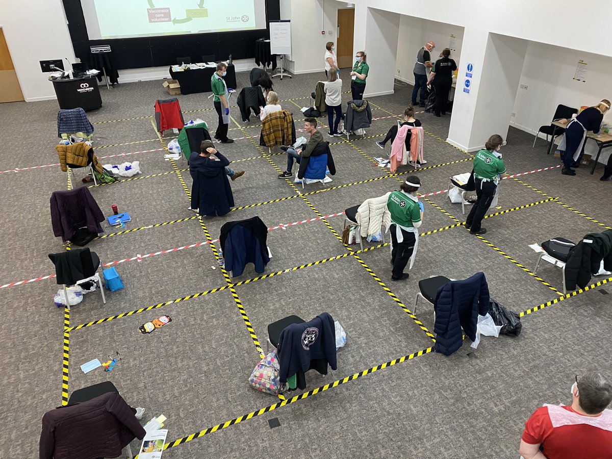 AnthonySGreen's tweet photo. Thank you to the fantastic team today at Manchester. A big step in our support of the nations response to the pandemic! Well done to all those who attend training and thank you for your support. #proud #InThisTogether @SJAVolTraining @SJAVolunteering @stjohnambulance https://t.co/eJO3Ngxm25