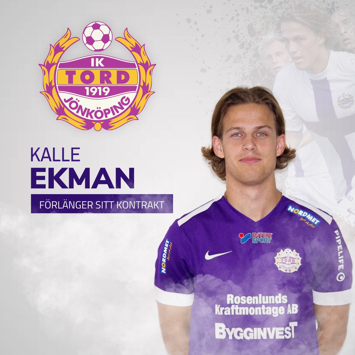 Kalle Ekman förlänger! Kalle kom till IK Tord inför förra säsongen och väljer även spel nästa säsong. Grymt kul Kalle 💜 #iktord